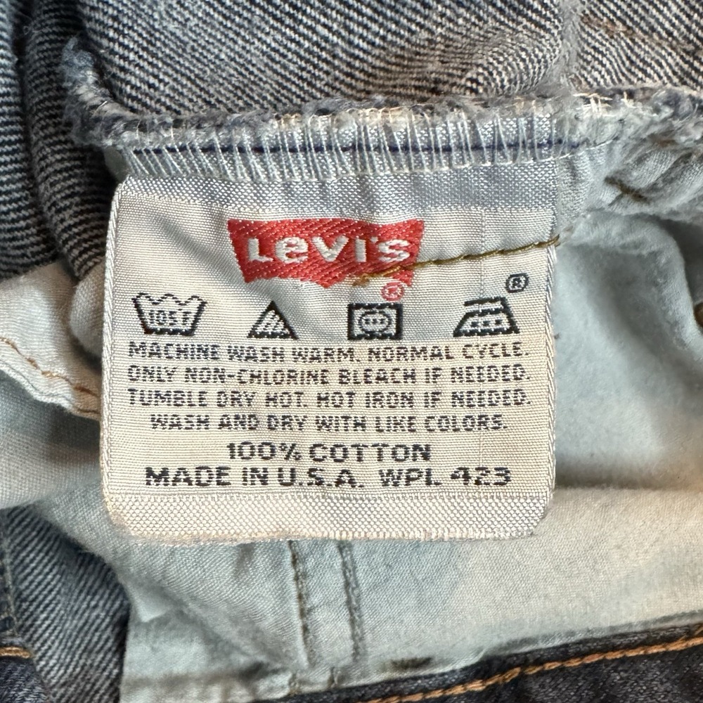 Vintage 90s Levi's 505 Straight Denim Jeans Dark‎ Wash Size 33W 30L Short - Picture 8 of 13